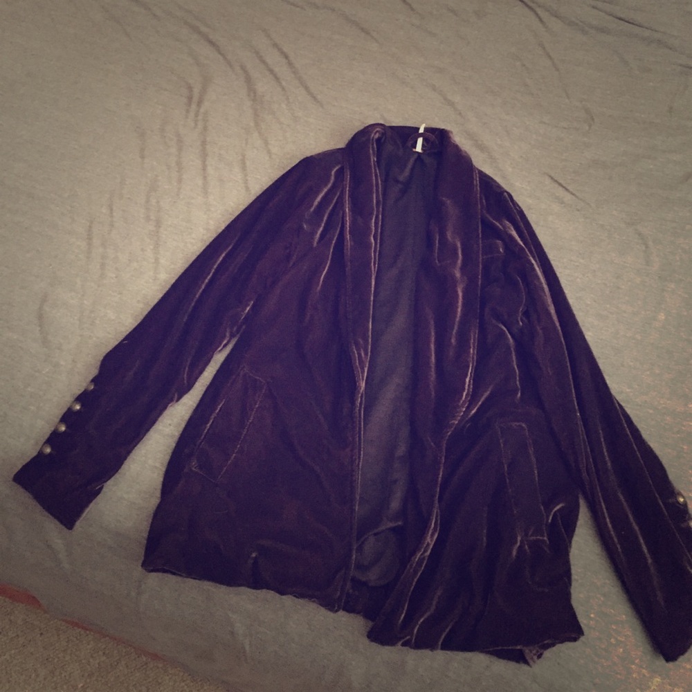 Purple velvet jacket